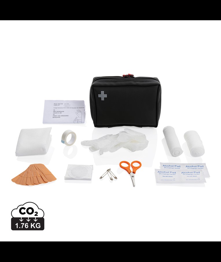 RCS RECYCLED NUBUCK PU POUCH  FIRST AID SET