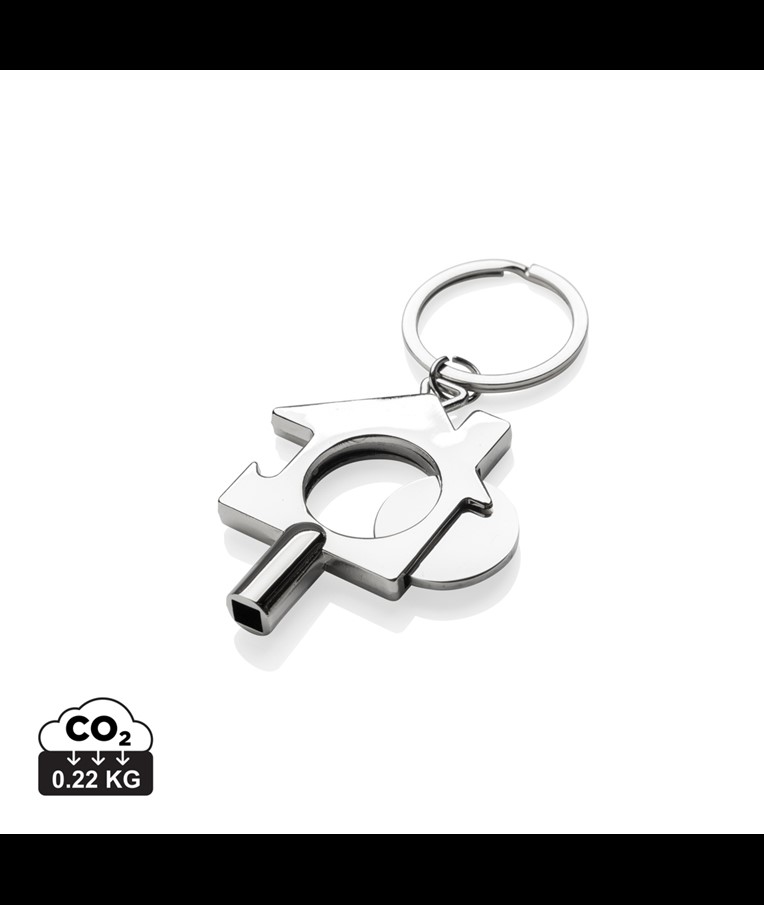 RCS RECYCLED ZINC ALLOY 3 IN 1 KEYCHAIN