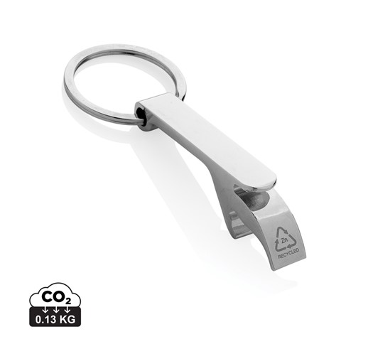 RCS RECYCLED ZINC ALLOY BOTTLE OPENER KEYCHAIN