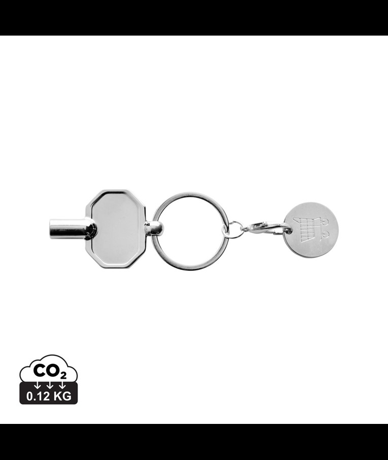 RCS RECYCLED ZINC ALLOY RADIATOR KEY KEYCHAIN WITH COIN