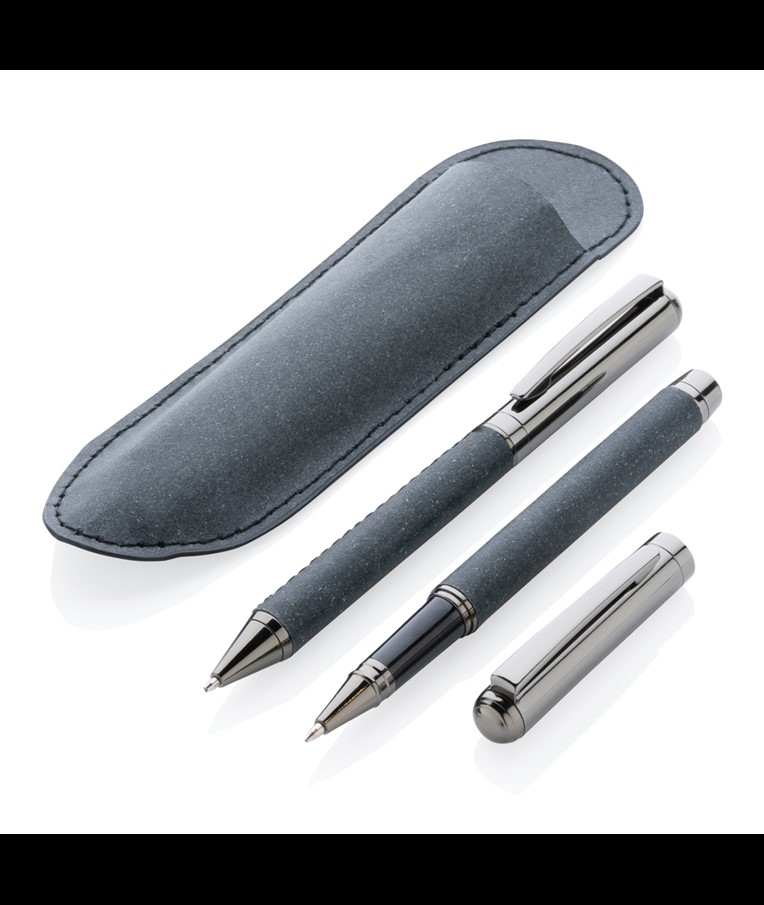 RECYCLED LEATHER PEN SET