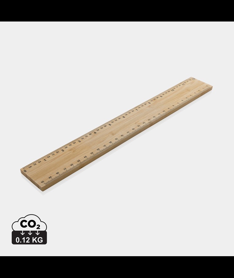 REGLA EXTRA GRUESA DE BAMBÚ DE DOBLE CARA DE 30 CM TIMBERSON