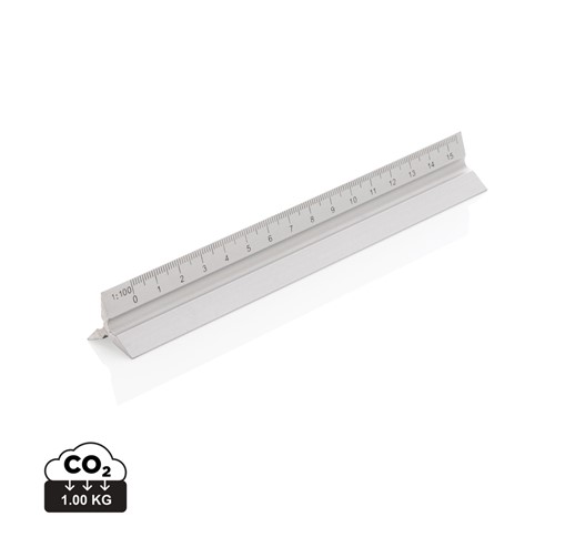 REGLA TRIANGULAR DE ALUMINIO 15CM.