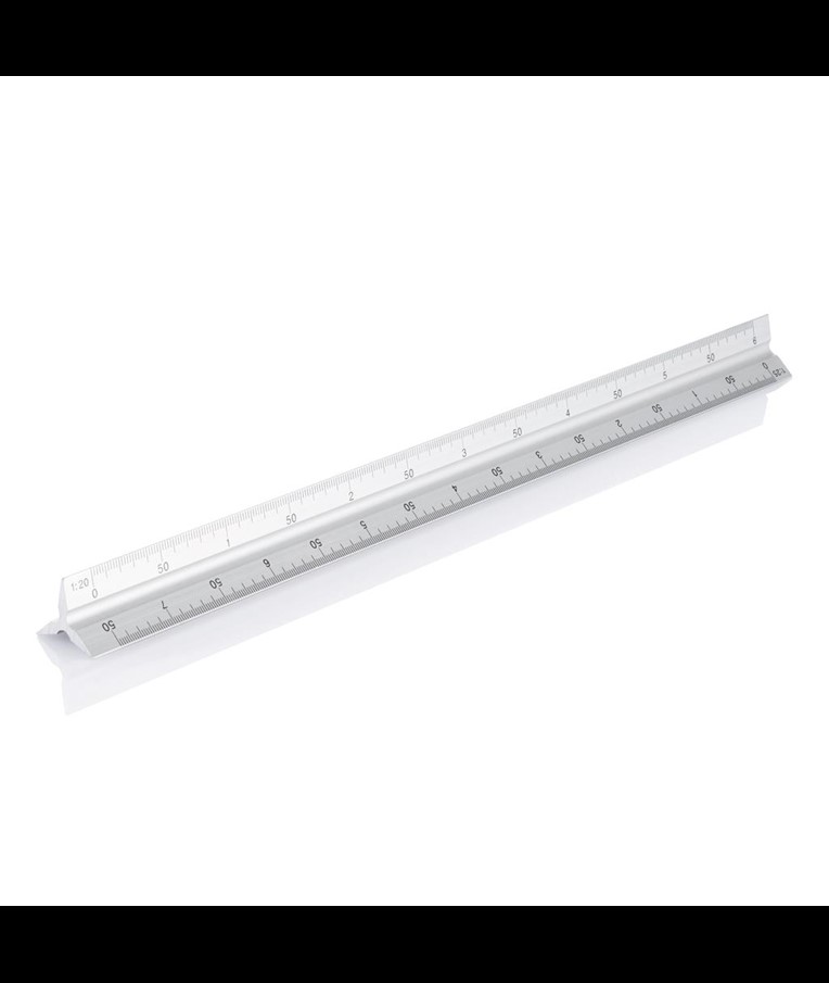 REGLA TRIANGULAR DE ALUMINIO