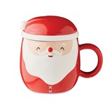 SANTA - TAZA CERÁMICA CON TAPA 370 ML
