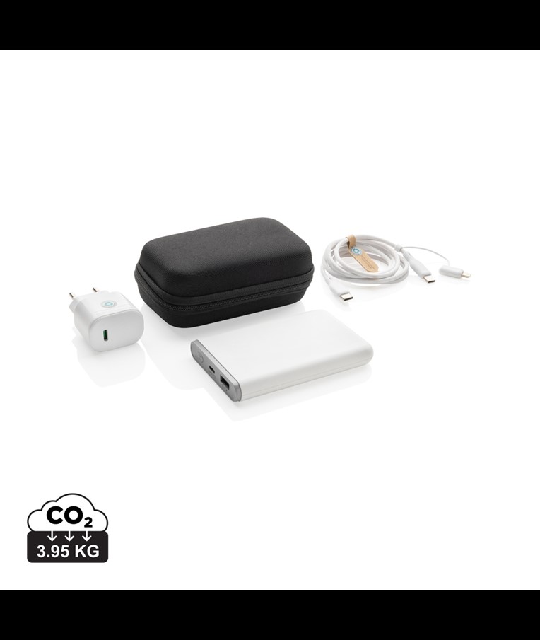 SET DE 3 CHARGEURS 20W ET TYPE C EN PET RECYCLÉ RCS SURGE