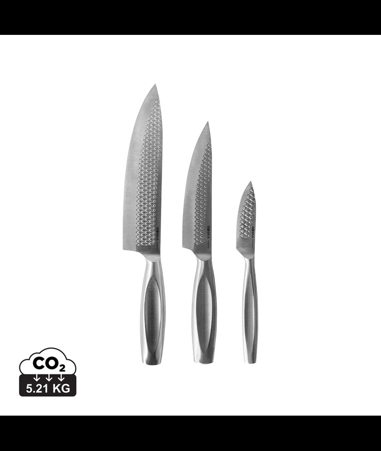 SET DE CUCHILLOS DE COCINA MONACO+, SET DE 3 DE BOSKA