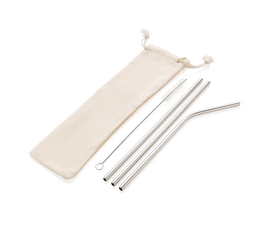 SET DE PAILLES EN ACIER INOXYDABLE