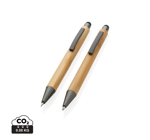 SET DE STYLOS EN BAMBOU DANS UN COFFRET