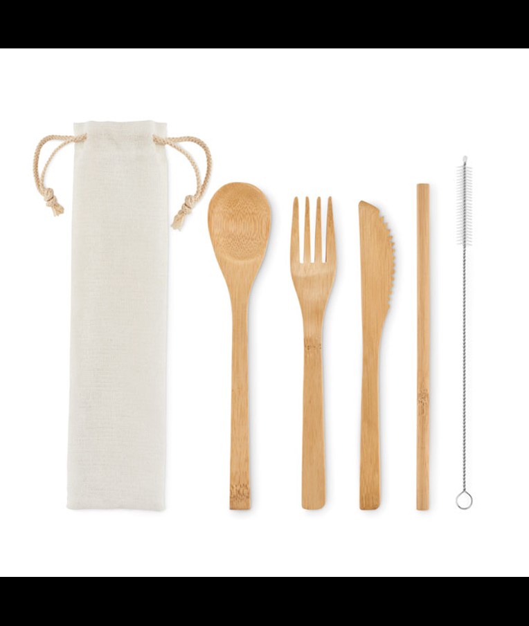 SETSTRAW - SET DE CUBIERTOS DE BAMBÚ