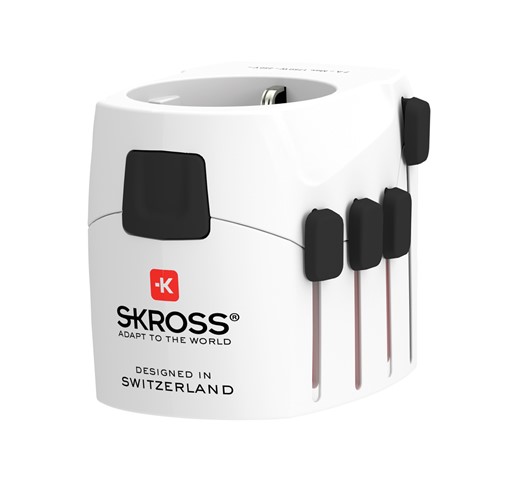 SKROSS ADAPTATEUR DE VOYAGE UNIVERSEL 3-PÔLES PRO