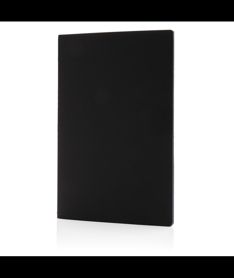 SOFTCOVER PU A5 NOTEBOOK WITH COLOURED EDGE