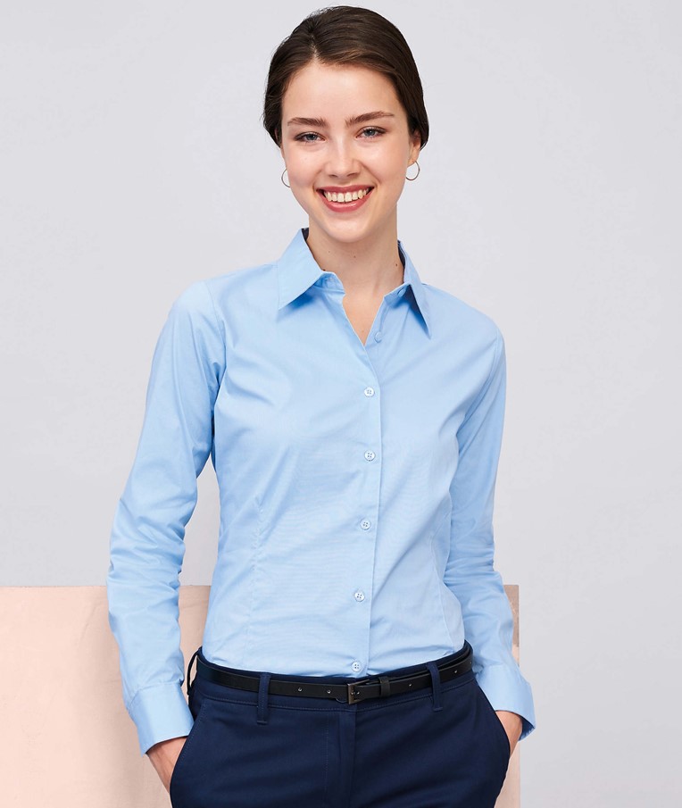 SOL'S EDEN - LONG SLEEVE STRETCH WOMEN'S SHIRT