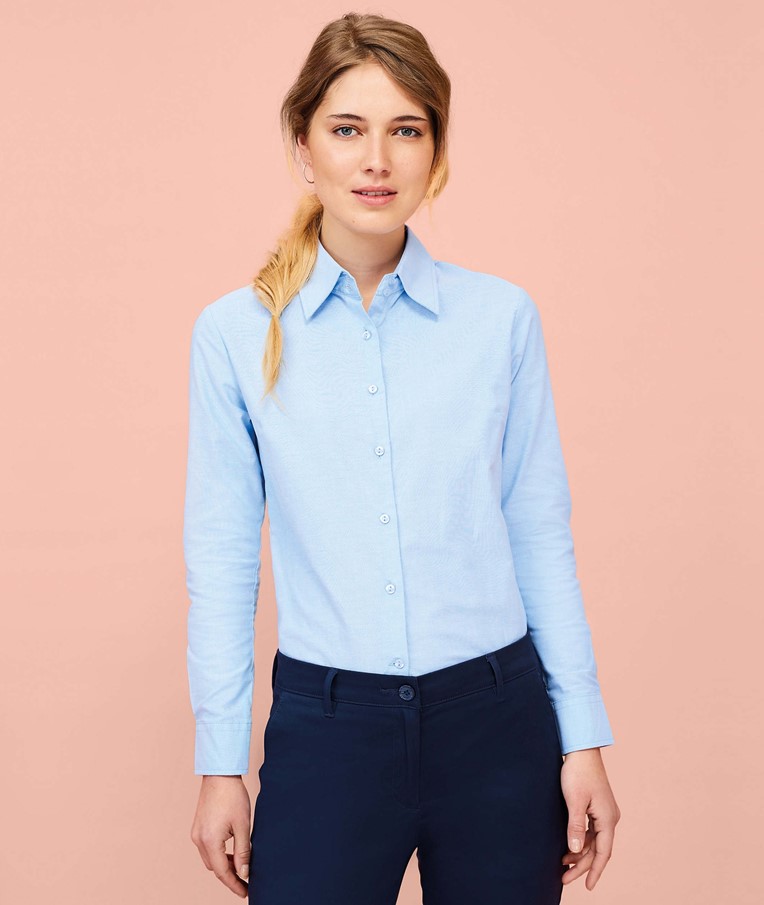 SOL'S EMBASSY - LONG SLEEVE OXFORD WOMEN'S SHIRT