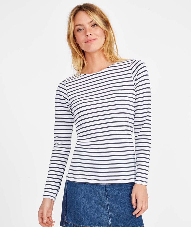 SOL'S MARINE WOMEN - LONG SLEEVE STRIPED T-SHIRT