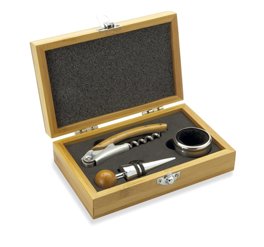 SONOMA - SET DE VINO EN CAJA DE BAMBÚ