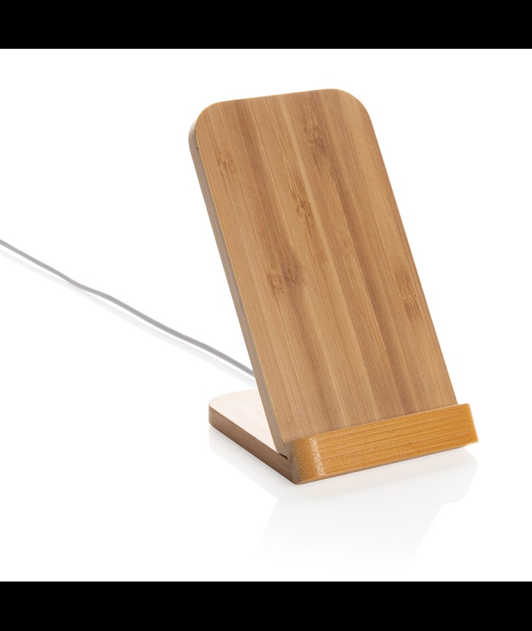 SOPORTE DE CARGA INALÁMBRICA DE 5W DE BAMBÚ CERTIFICADO FSC®