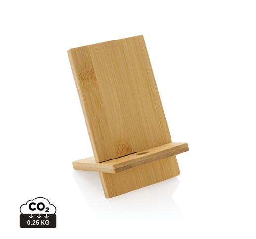 SOPORTE PARA TELÉFONO DE BAMBÚ EN CAJA KRAFT