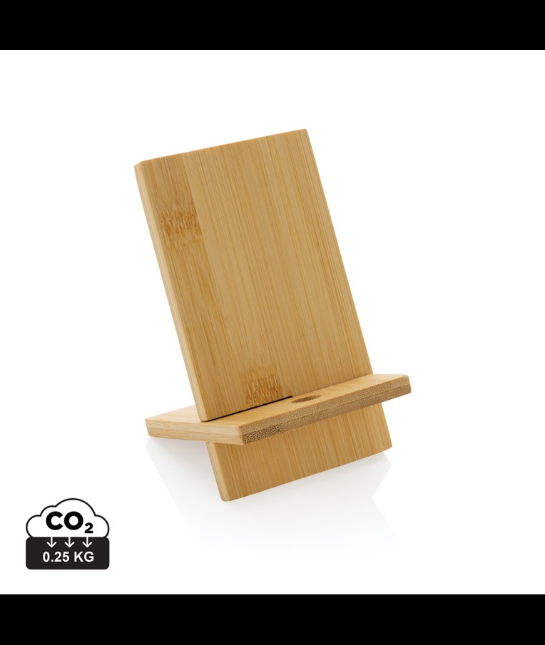SOPORTE PARA TELÉFONO DE BAMBÚ EN CAJA KRAFT