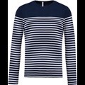 Striped Navy/White