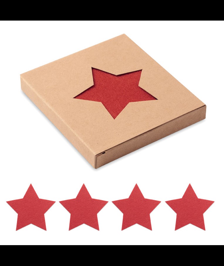 STARGUARD - RPET 4 FELT COASTER SET