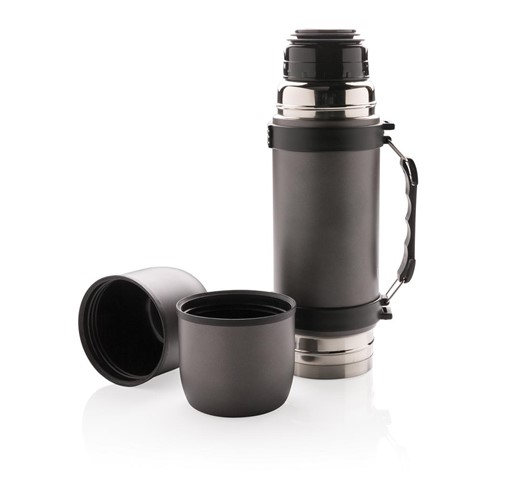 SWISS PEAK VACUUM FLASK WITH 2 CUPS