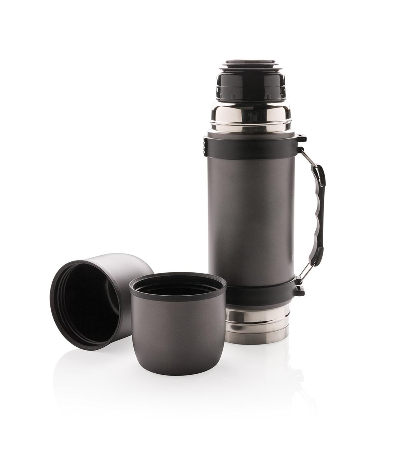 SWISS PEAK VACUUM FLASK WITH 2 CUPS