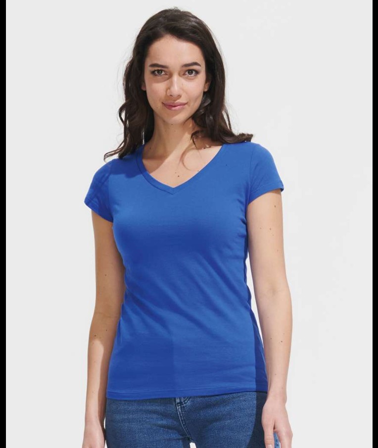 T-SHIRT SOLS MOON POUR FEMME À COL V