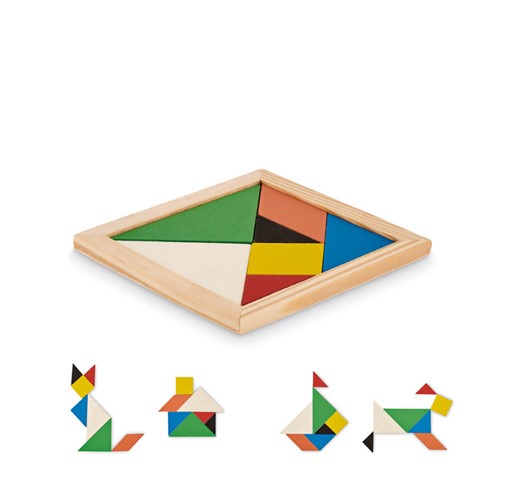 TANGRAM - PUZZLE SESTAVLJANKA TANGRAM IZ LESA
