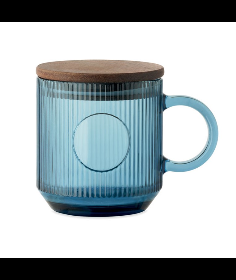 TAZA DE CRISTAL ACANALADO VITRIO MUG 300ML