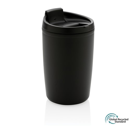 TAZA DE PP RECICLADO GRS CON TAPA DE SEGURIDAD