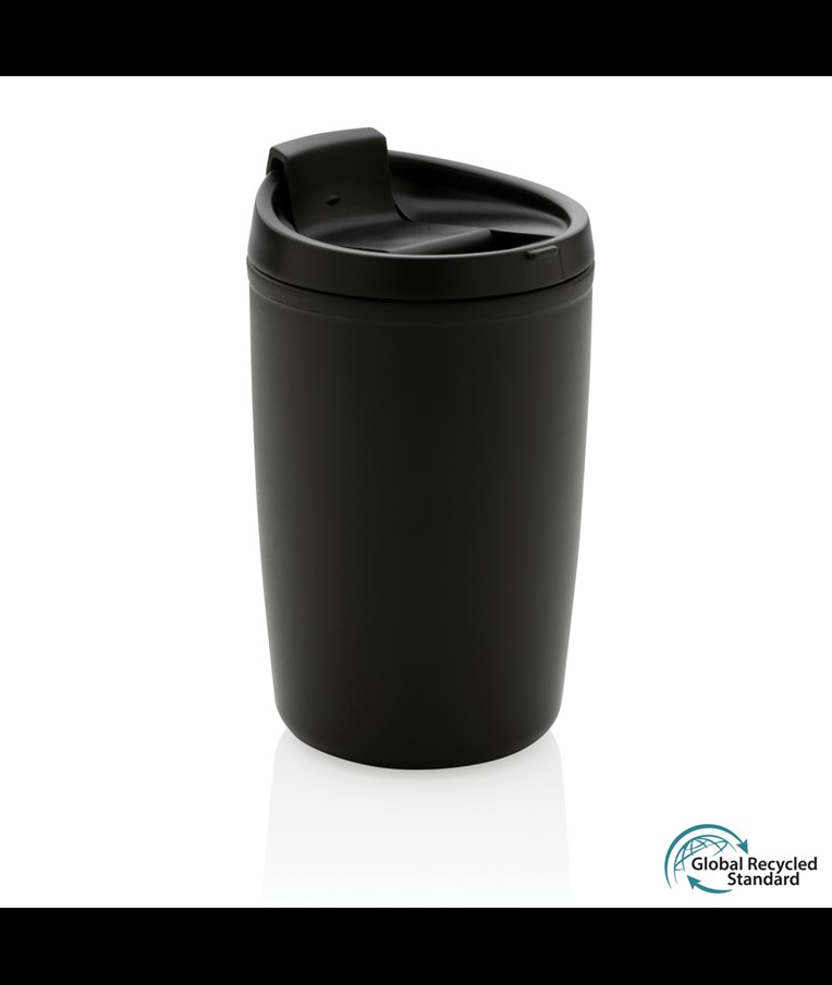 TAZA DE PP RECICLADO GRS CON TAPA DE SEGURIDAD