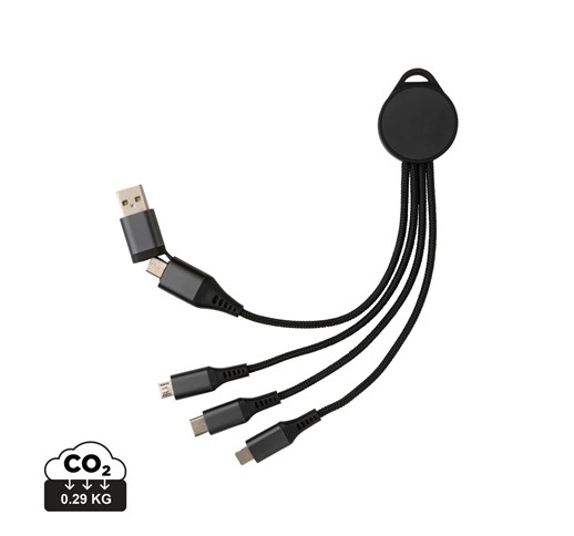 TERRA 6-IN-1-LADEKABEL AUS RCS RECYCELTEM ALUMINIUM