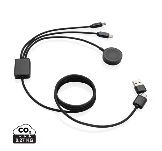 TERRA RCS RPET 6-IN-1 CHARGING CABLE WITH WATCH CHARGER