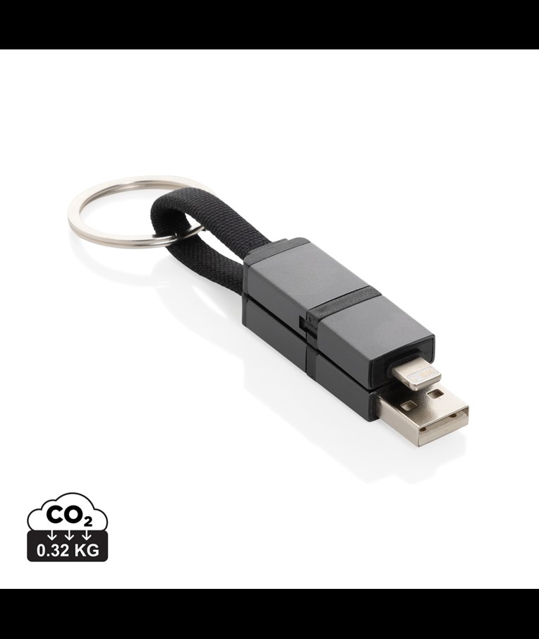 TERRA RECYCLED ALUMINUM 4 IN 1 60W FAST CHARGING CABLE