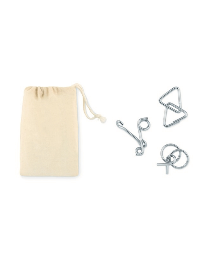 THREENATS - SET DE 3 ROMPECABEZAS DE METAL