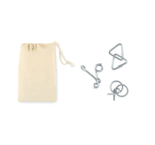 THREENATS - SET OF 3 METAL BRAIN TEASERS 