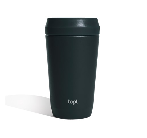 TOPL-TRINKBECHER AUS REC. STAHL MIT 360-GRAD-DECKEL 354ML