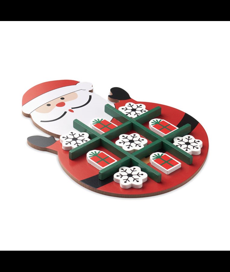 TRES EN RAYA DE MADERA NAVIDEÑO HOHOTOE