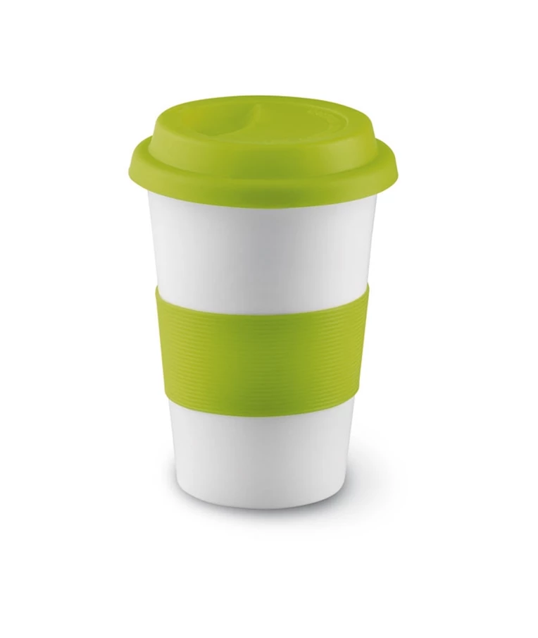 Bamboo Reusable Coffee Cup with Lid & Silicone Sleeve