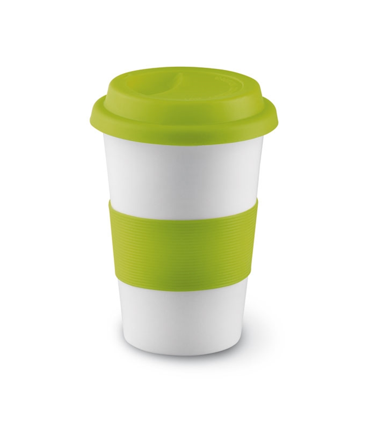 TRIBECA - TAZA CERÁMICA Y TAPA SILICONA
