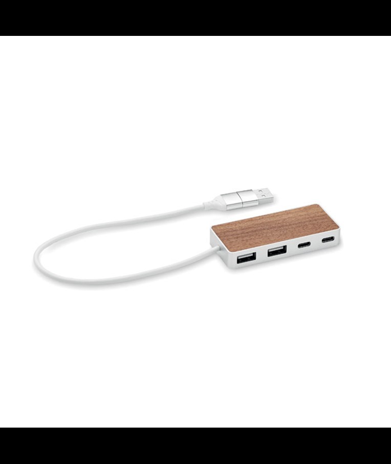 UBAH - CONCENTRADOR USB 4 PUERTOS 27,5 CM