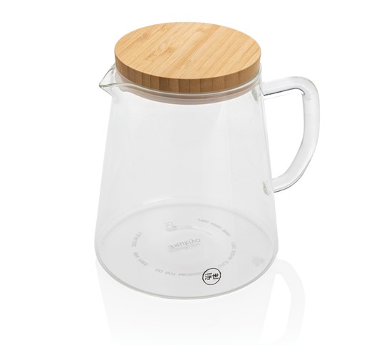 UKIYO BOROSILIKAT-GLASKARAFFE MIT BAMBUSDECKEL 1.2L