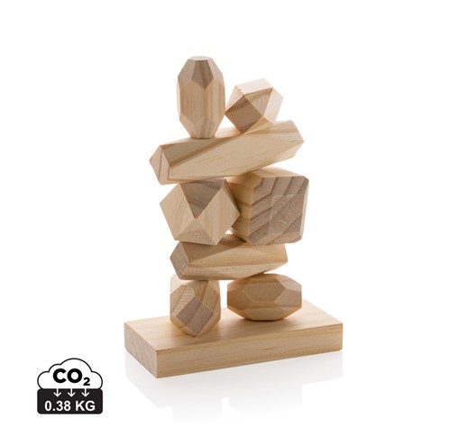 UKIYO CRIOS WOODEN BALANCING ROCKS IN POUCH