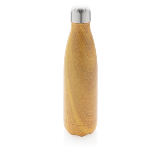 VACUUM INSULATED SS BOTTLE WITH WOOD PRINT