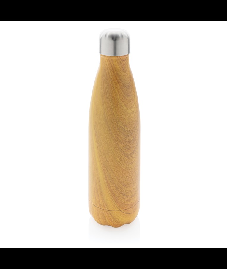 VACUUM INSULATED SS BOTTLE WITH WOOD PRINT
