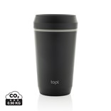 VASO DE PLÁSTICO RECICLADO TOPL TO GO CON TAPA PATENTADA 360