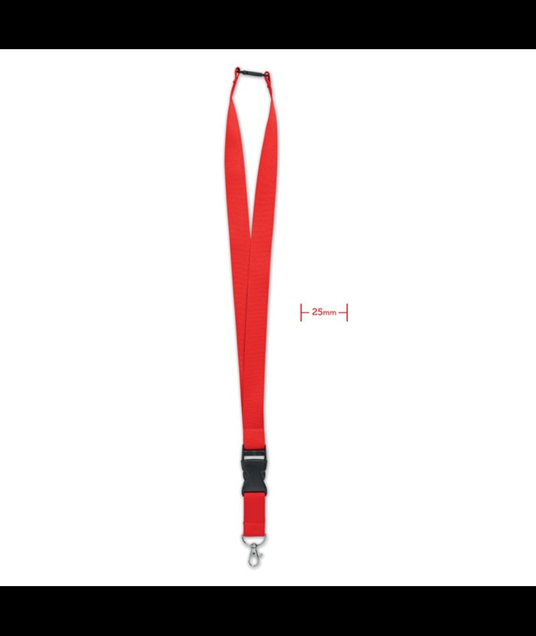 WIDE LANY - LANYARD WITH METAL HOOK 25MM