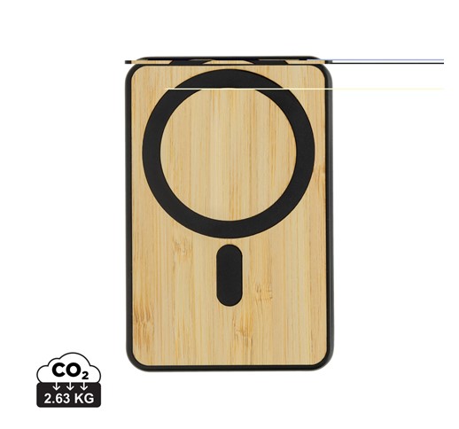 ZEN 5000MAH 5W MAGNETISCHE BAMBUS-POWERBANK AUS RCS RPLASTIK