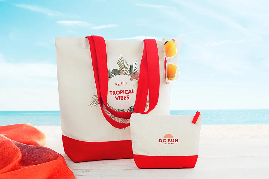 Promotional beach deals towel totes